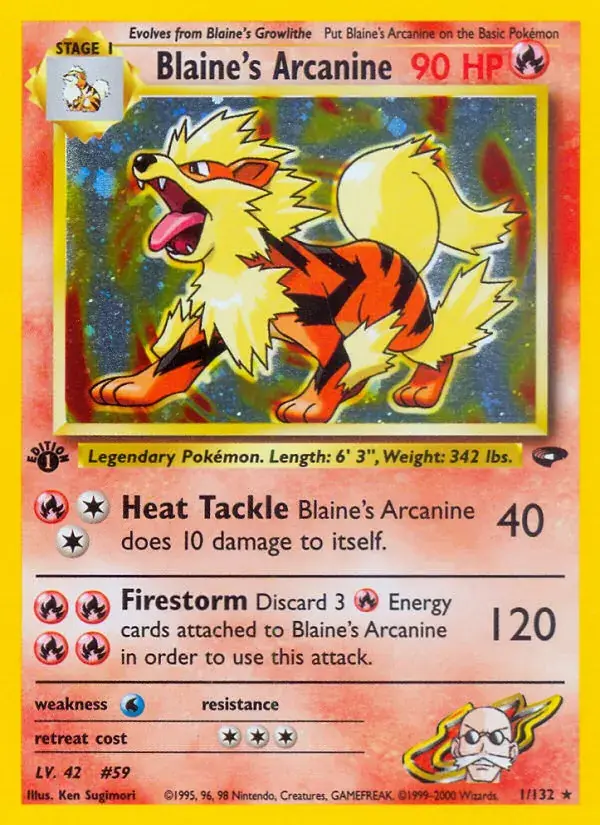 Blaine's Arcanine, Gym Challenge 1/132