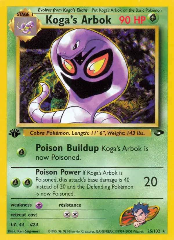 Koga's Arbok, Gym Challenge 25/132