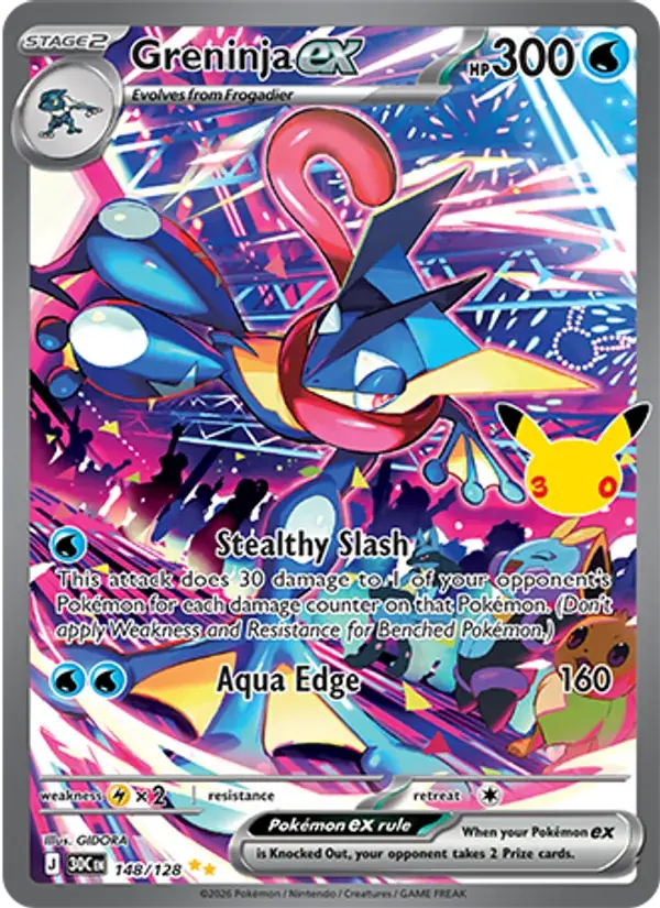 Greninja ex, 30th Celebration 148/128
