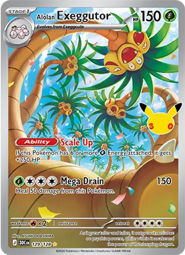 Alolan Exeggutor, 30th Celebration 129/128