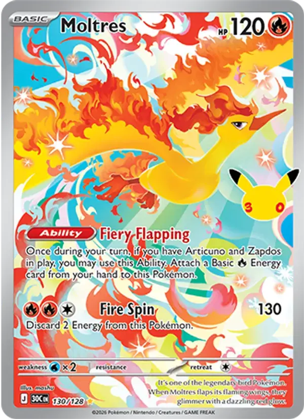 Moltres, 30th Celebration 130/128