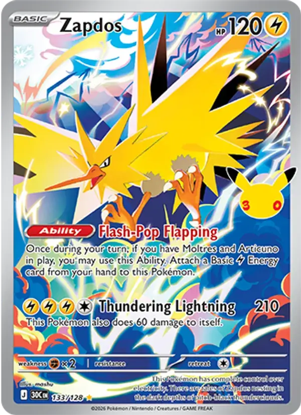 Zapdos, 30th Celebration 133/128