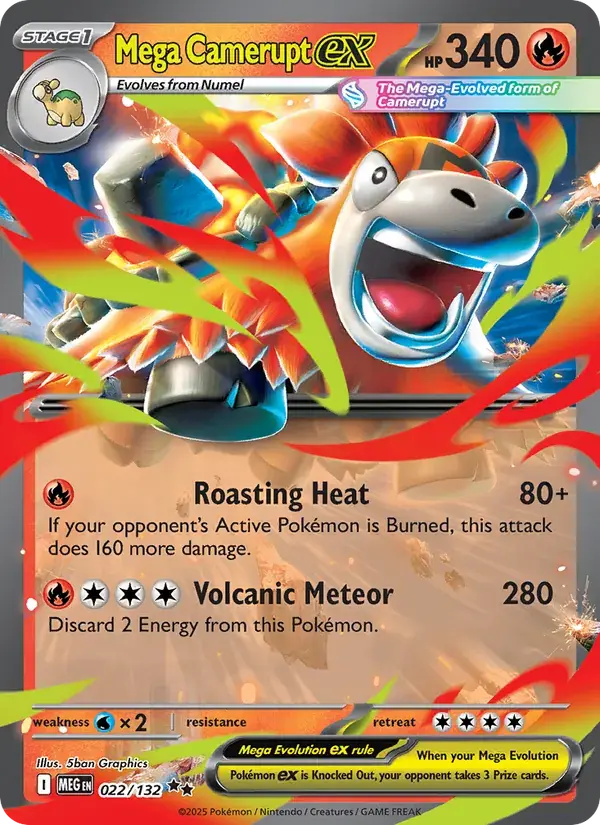 Mega Camerupt ex, Mega Evolution 022/132