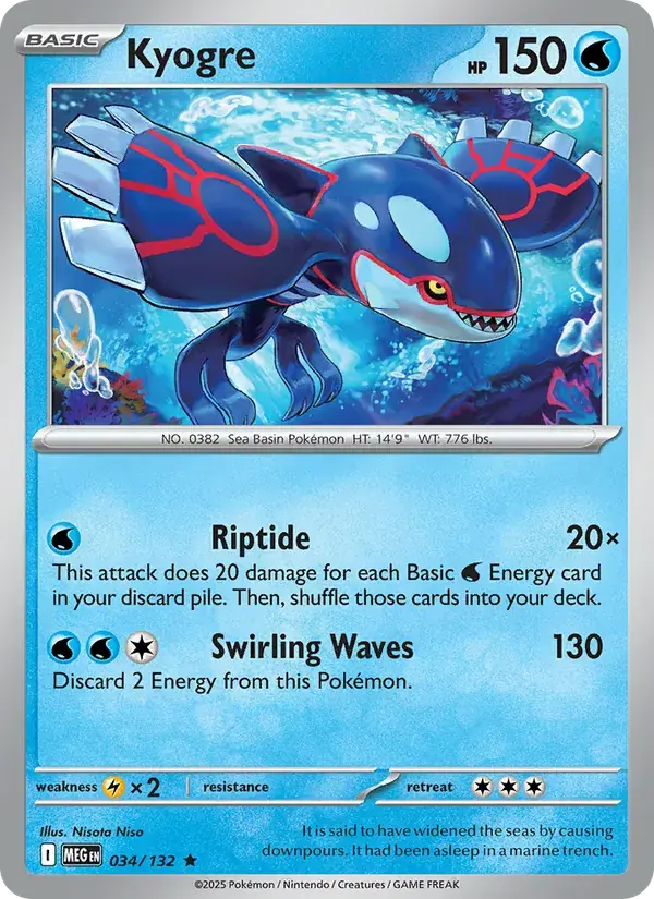 Kyogre, Mega Evolution 034/132