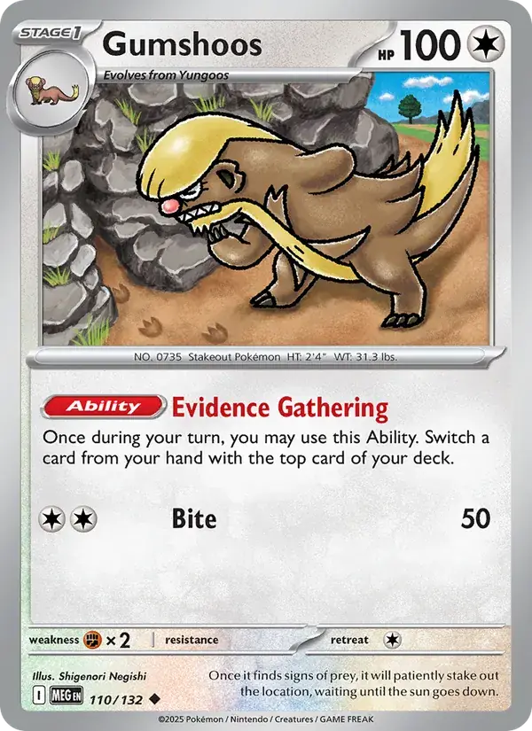 Gumshoos, Mega Evolution 110/132