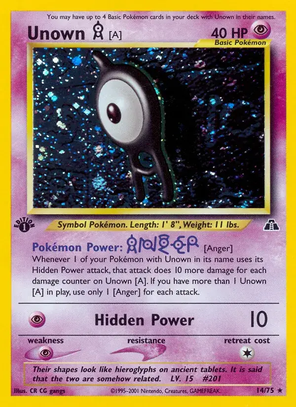 Unown [A], Neo Discovery 14/75