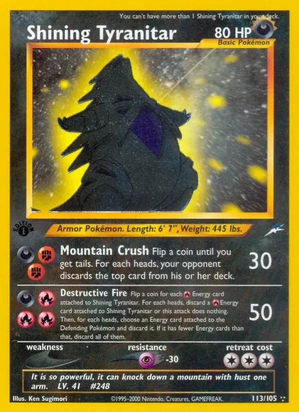Shining Tyranitar, Neo Destiny 113/105