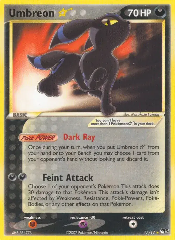 Umbreon ★, POP Series 5 17/17