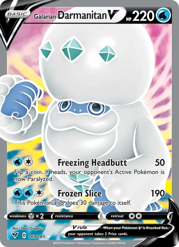 Galarian Darmanitan V, Vivid Voltage 169/185