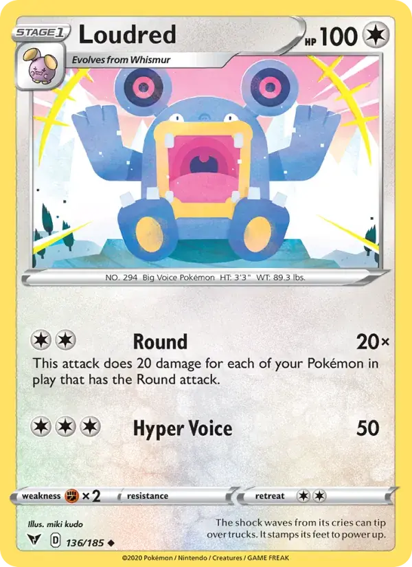 Loudred, Vivid Voltage 136/185
