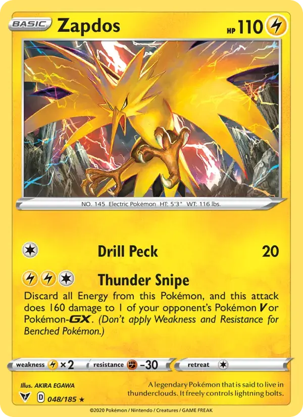 Zapdos, Vivid Voltage 48/185