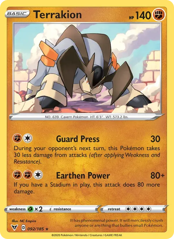 Terrakion, Vivid Voltage 92/185