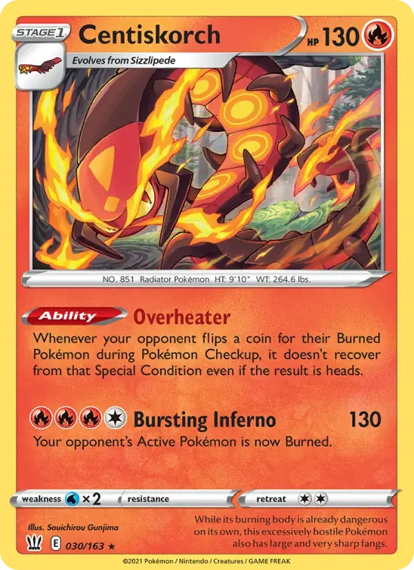 Centiskorch, Battle Styles 30/163