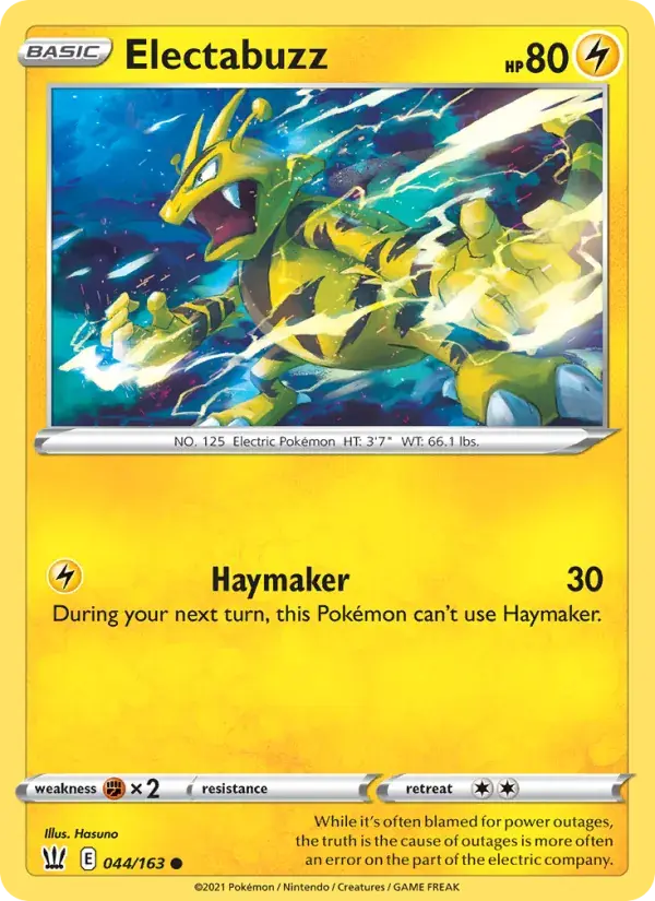 Electabuzz, Battle Styles 44/163