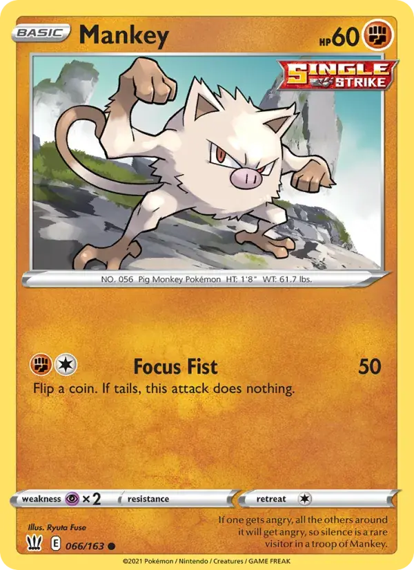 Mankey, Battle Styles 66/163