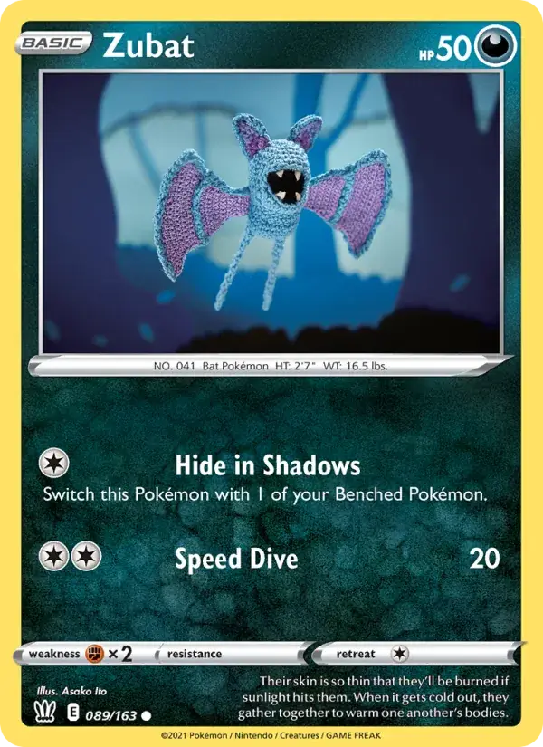 Zubat, Battle Styles 89/163