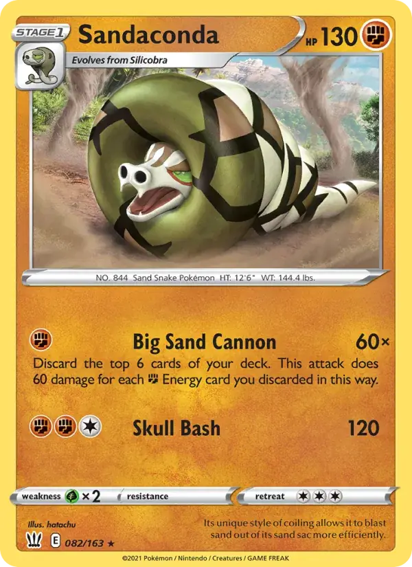 Sandaconda, Battle Styles 82/163