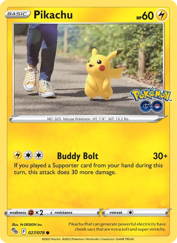 Pikachu, Pokémon GO 027/78
