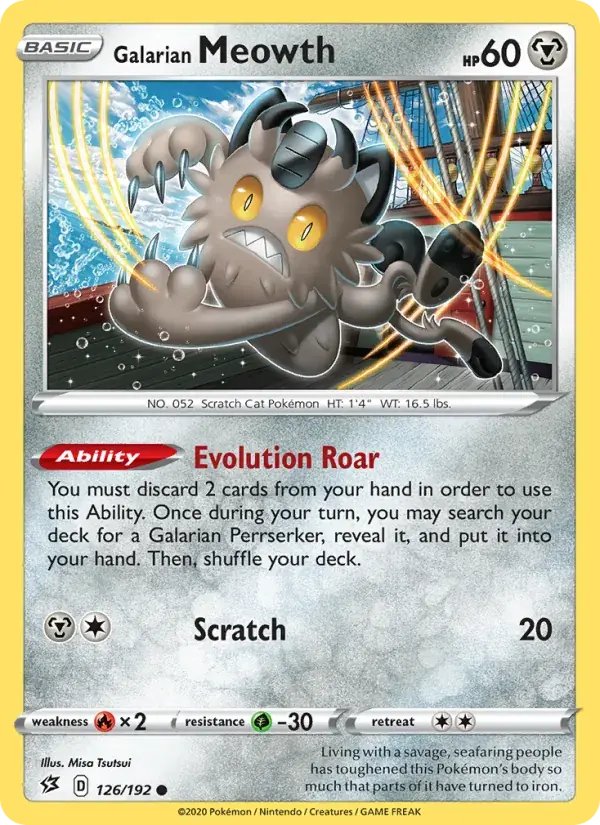 Galarian Meowth, Rebel Clash 126/192
