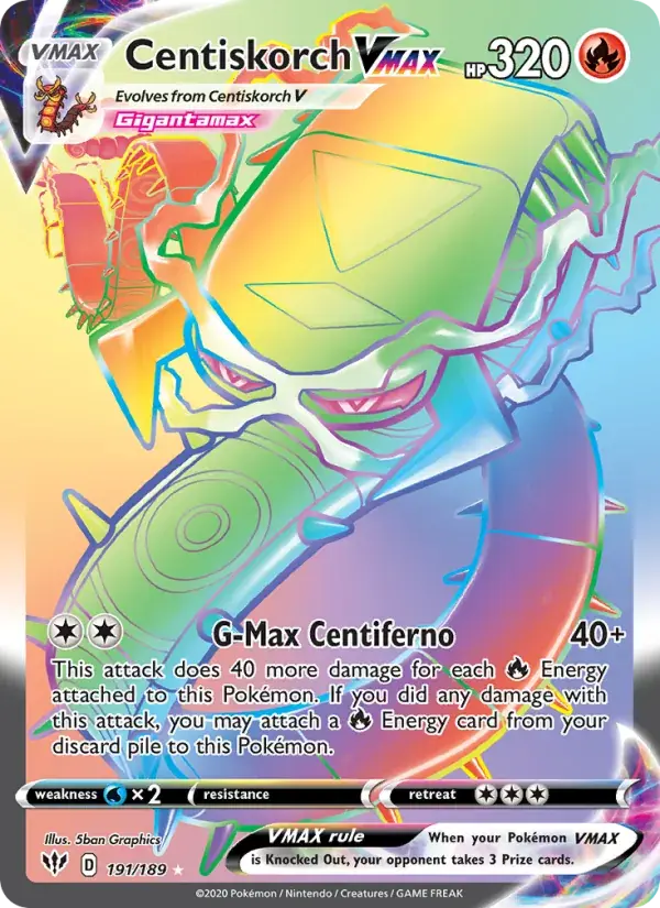 Centiskorch VMAX, Darkness Ablaze 191/189
