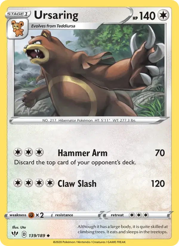 Ursaring, Darkness Ablaze 139/189