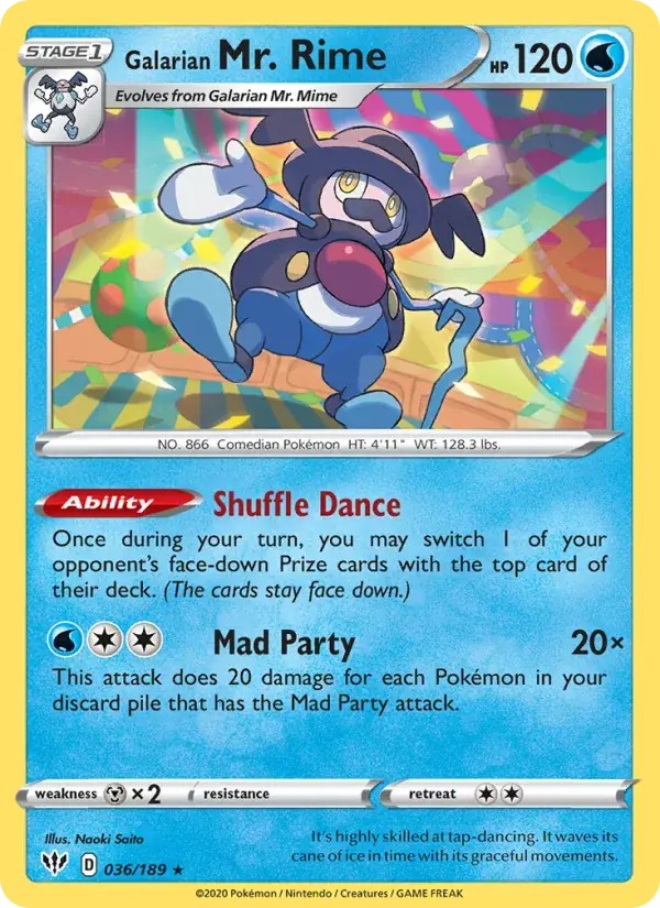 Galarian Mr. Rime, Darkness Ablaze 36/189
