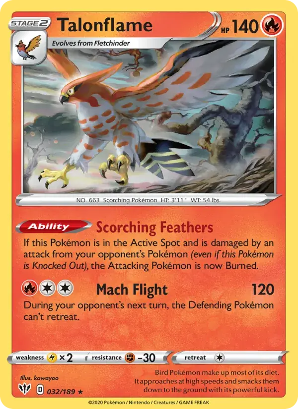 Talonflame, Darkness Ablaze 32/189