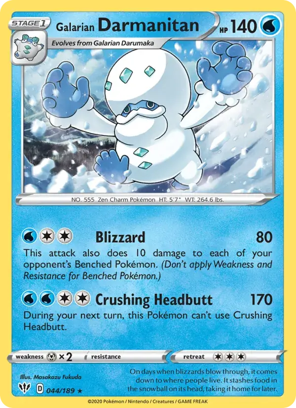 Galarian Darmanitan, Darkness Ablaze 44/189