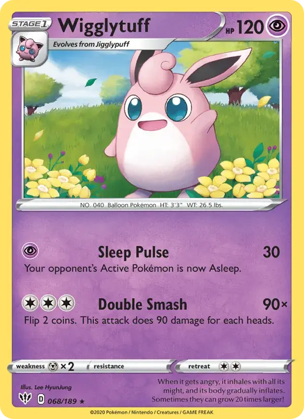 Wigglytuff, Darkness Ablaze 68/189
