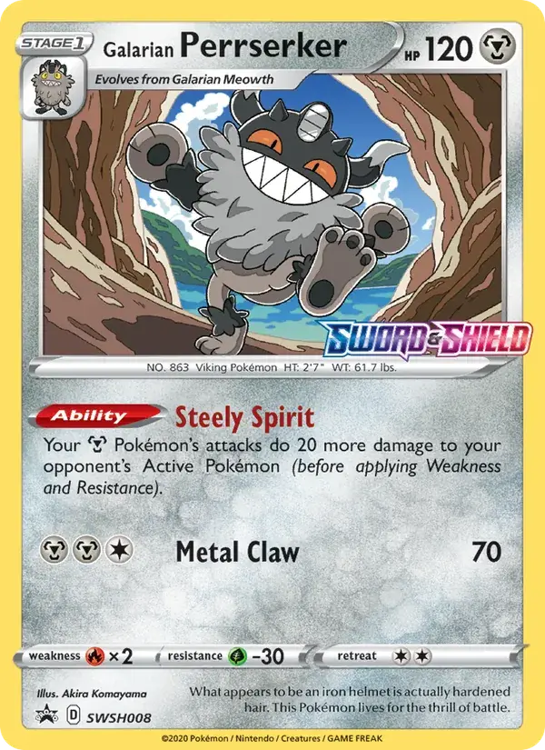 Galarian Perrserker, SWSH Black Star Promos SWSH008/307