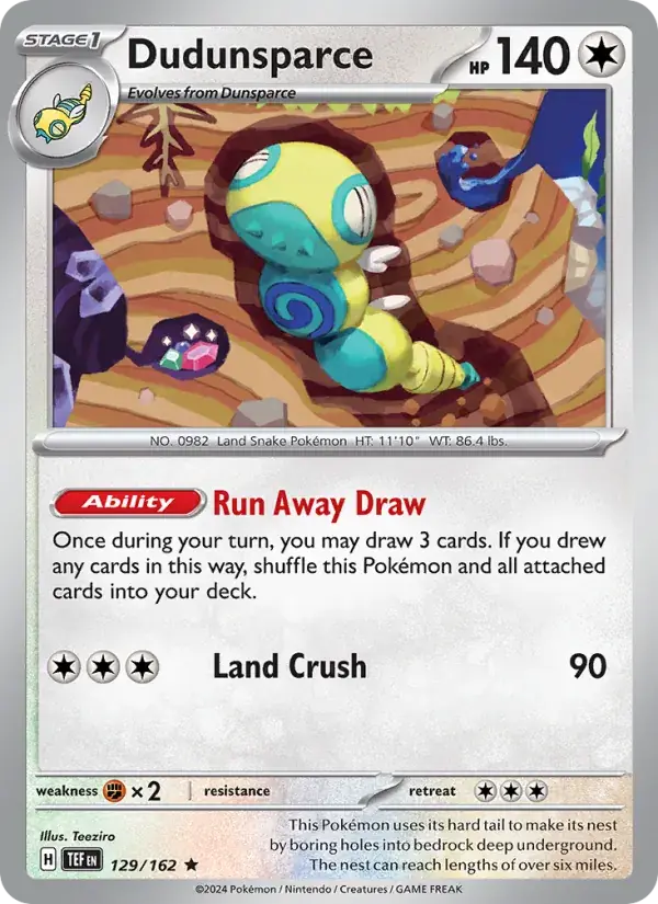 Dudunsparce, Temporal Forces 129/162