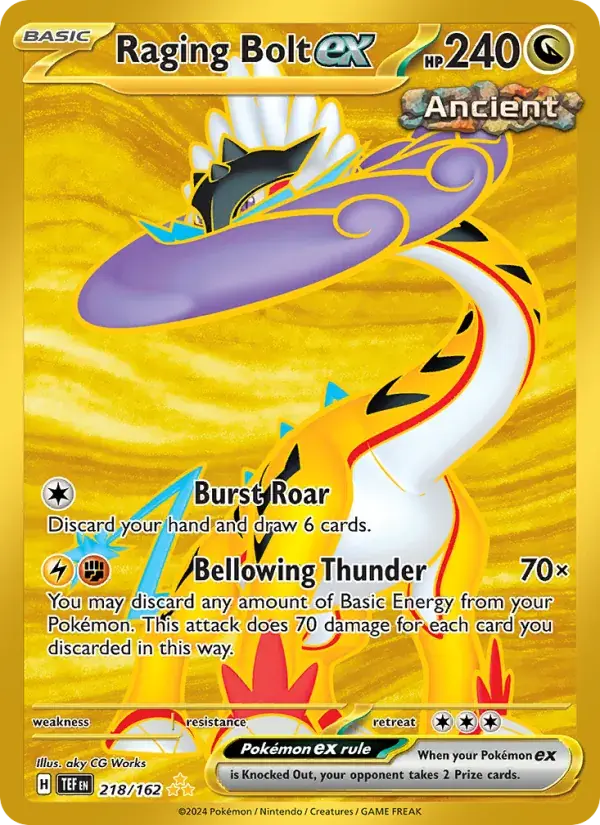 Raging Bolt ex, Temporal Forces 218/162