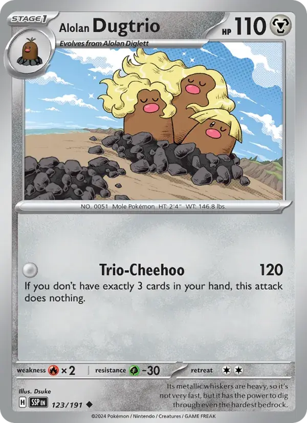 Alolan Dugtrio, Surging Sparks 123/191