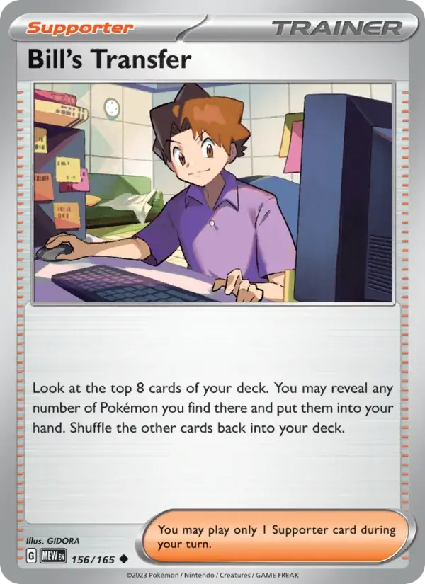 Bill's Transfer, Pokémon 151 156/165