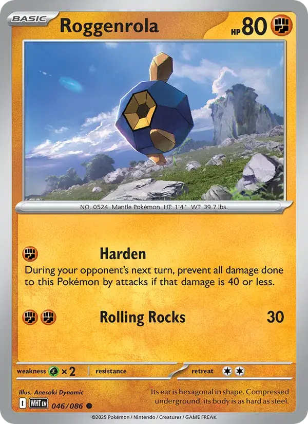 Roggenrola, White Flare 046/86