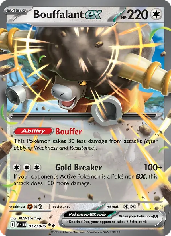 Bouffalant ex, White Flare 077/86