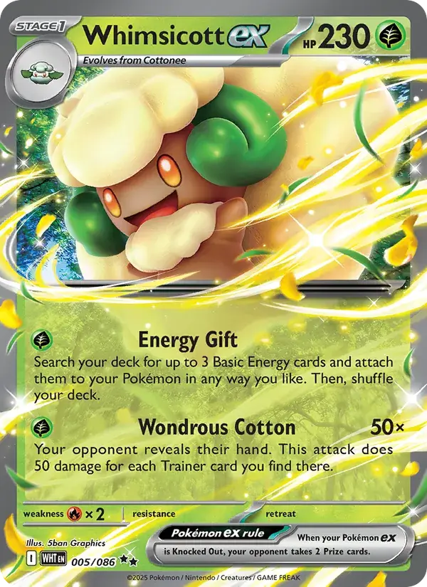 Whimsicott ex, White Flare 005/86