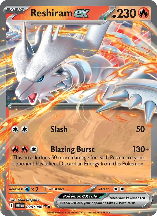 Reshiram ex, White Flare 020/86
