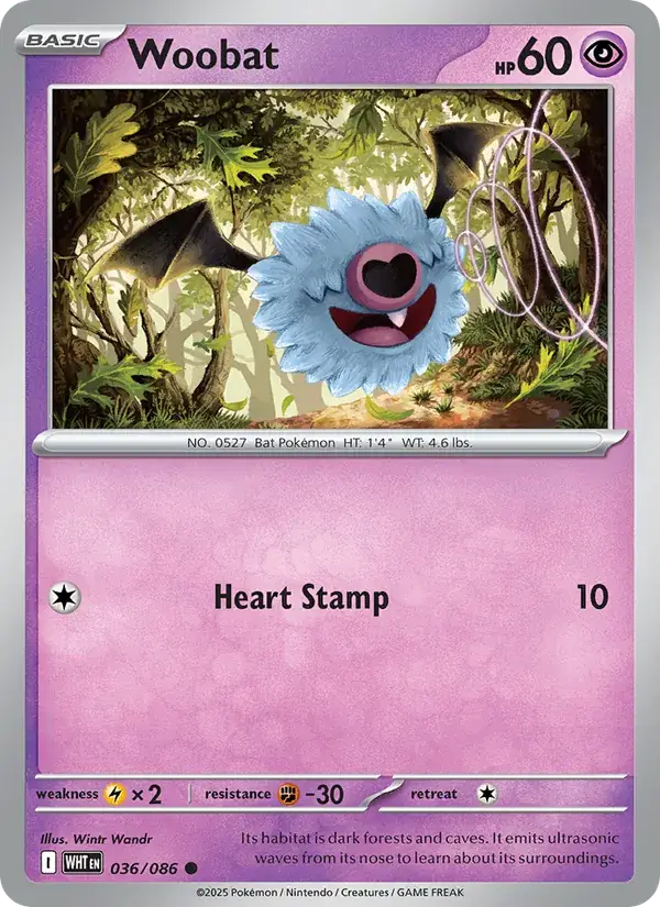 Woobat, White Flare 036/86