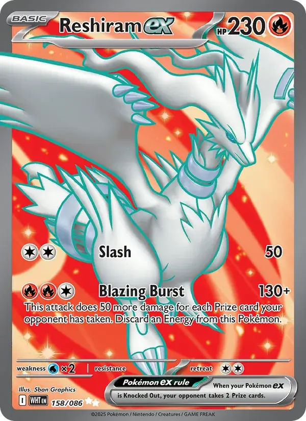 Reshiram ex, White Flare 158/86
