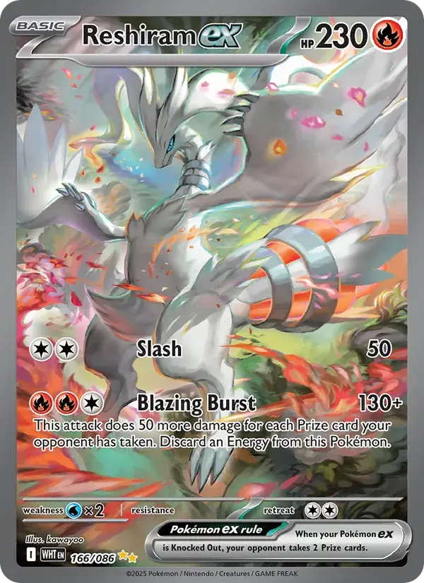 Reshiram ex, White Flare 166/86