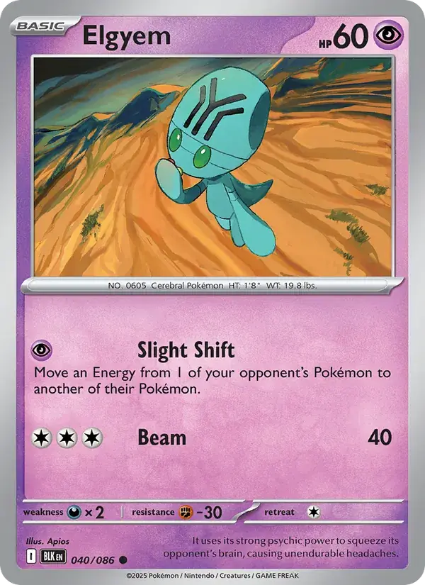 Elgyem, Black Bolt 040/86