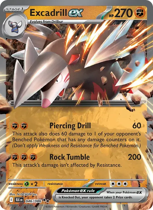 Excadrill ex, Black Bolt 046/86