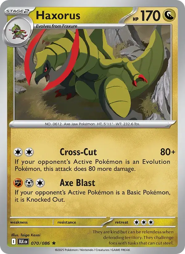 Haxorus, Black Bolt 070/86