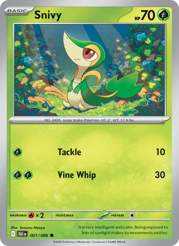 Snivy, Black Bolt 001/86