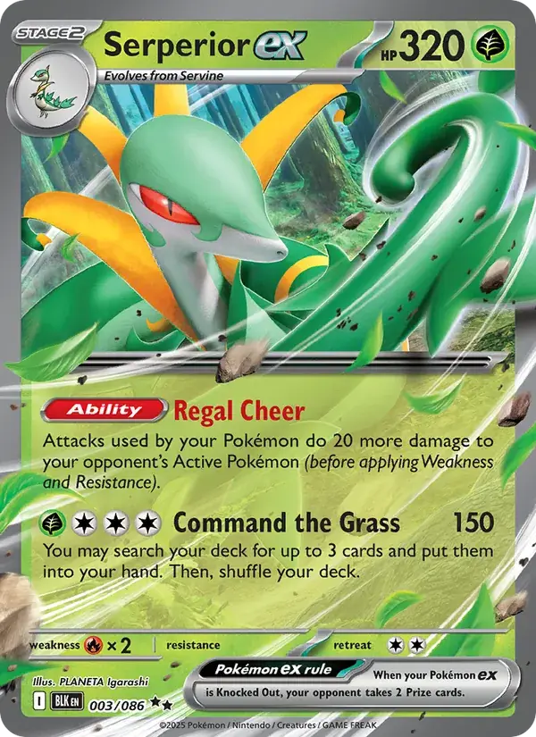 Serperior ex, Black Bolt 003/86