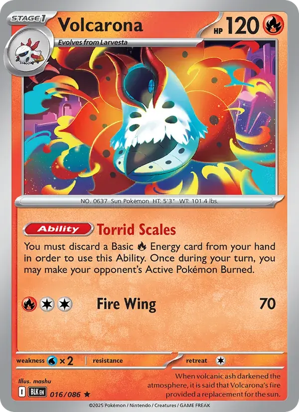 Volcarona, Black Bolt 016/86