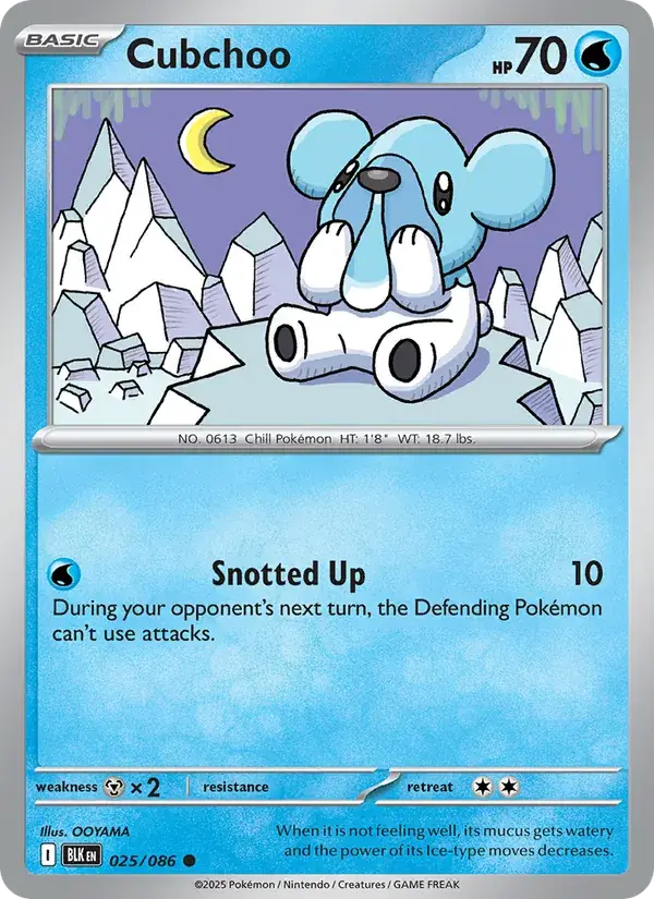 Cubchoo, Black Bolt 025/86