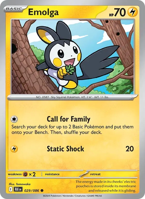 Emolga, Black Bolt 029/86