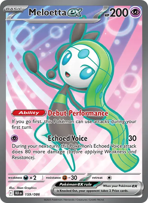 Meloetta ex, Black Bolt 159/86